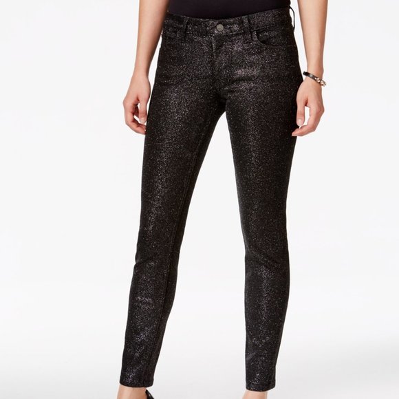 Guess Denim - Guess Power Skinny Black Mysteek Wash Glitter Jean
